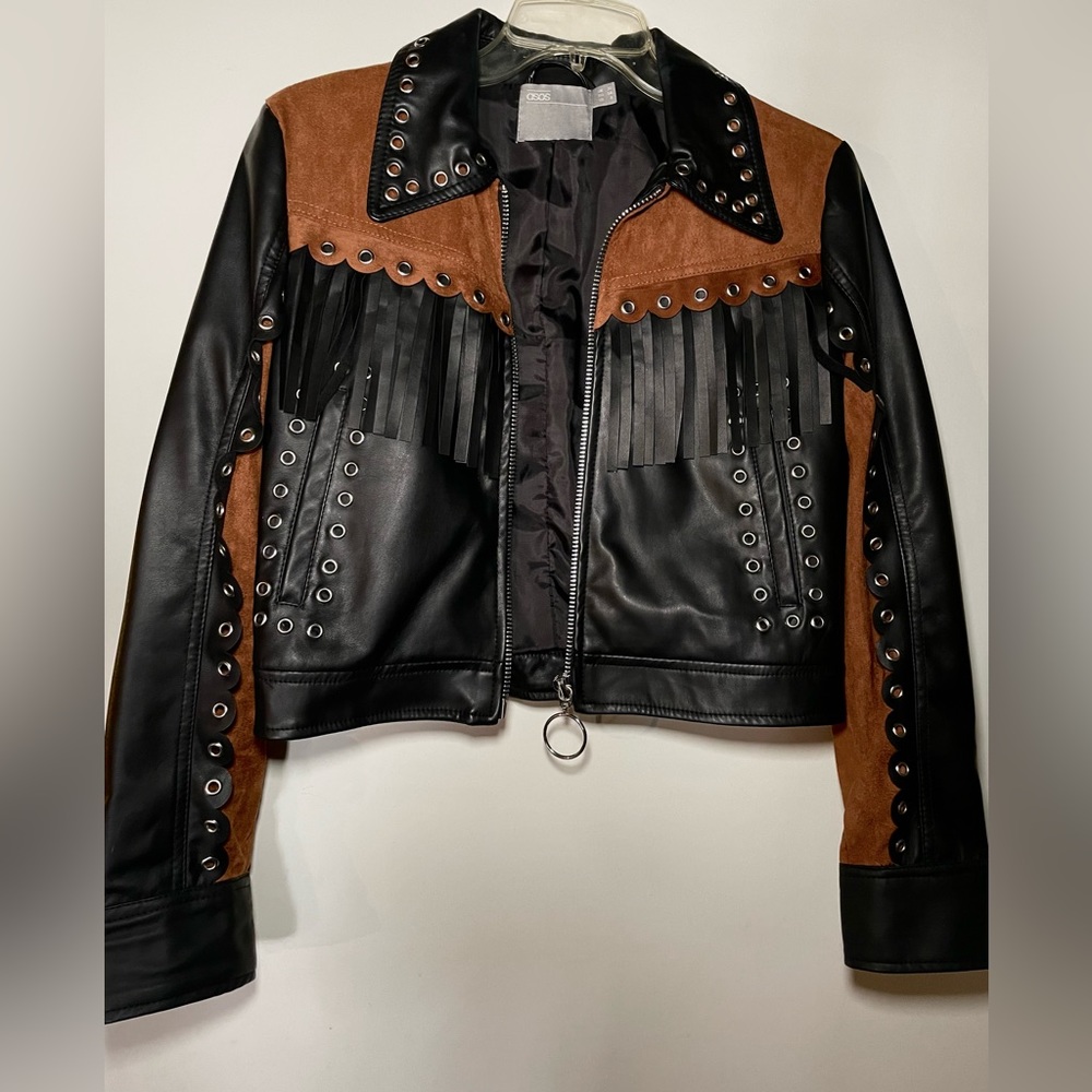 Western leather jacket